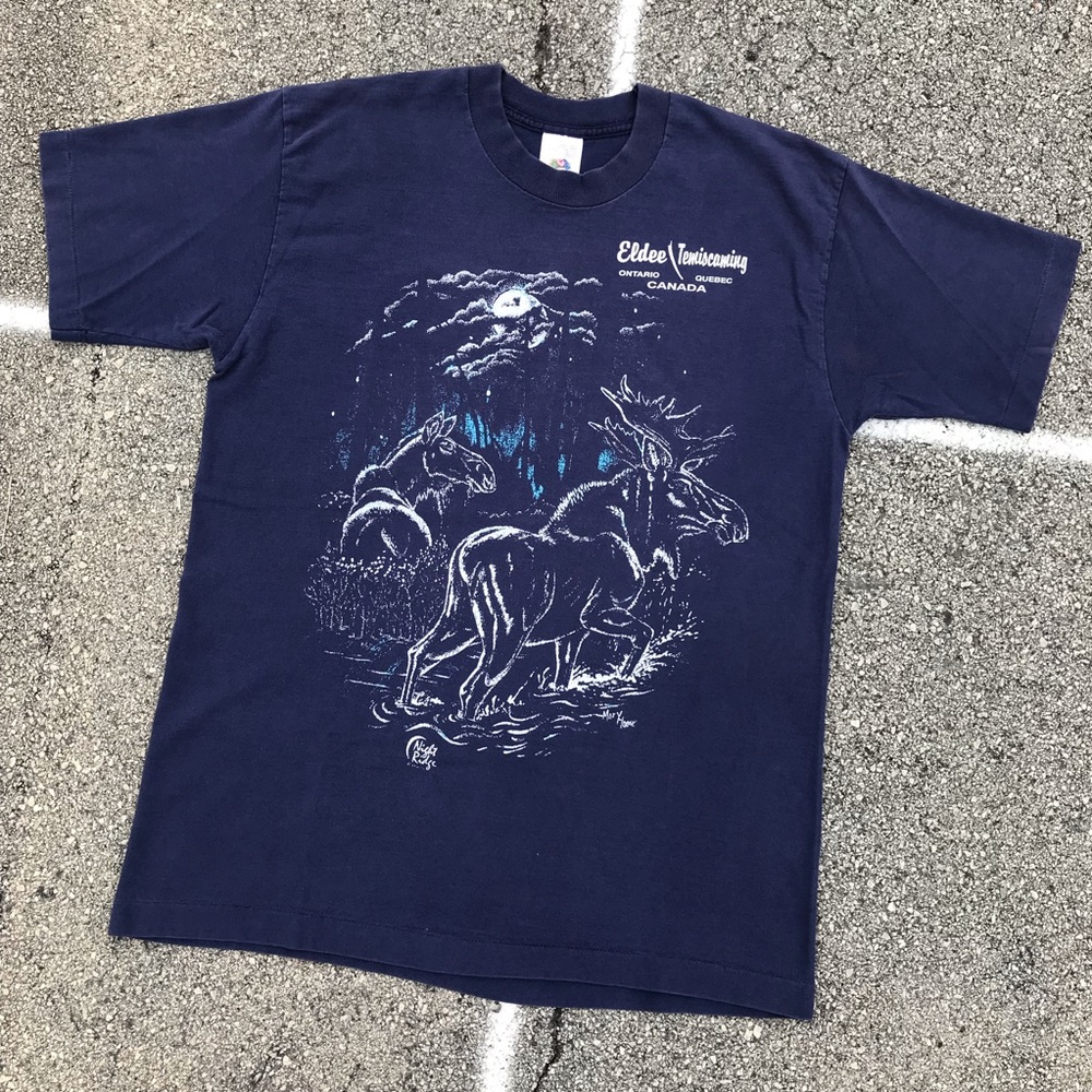 Vintage moose wildlife / nature t shirt fits M